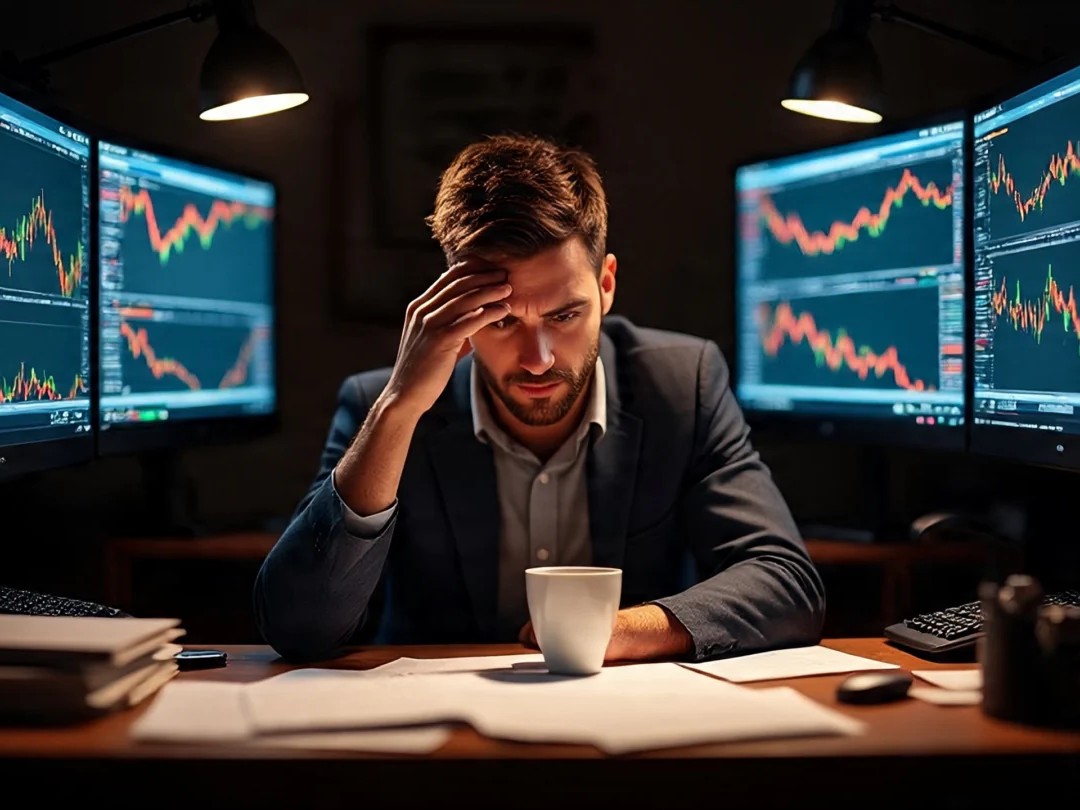 man looking worried - How Funded Trading Accounts Work