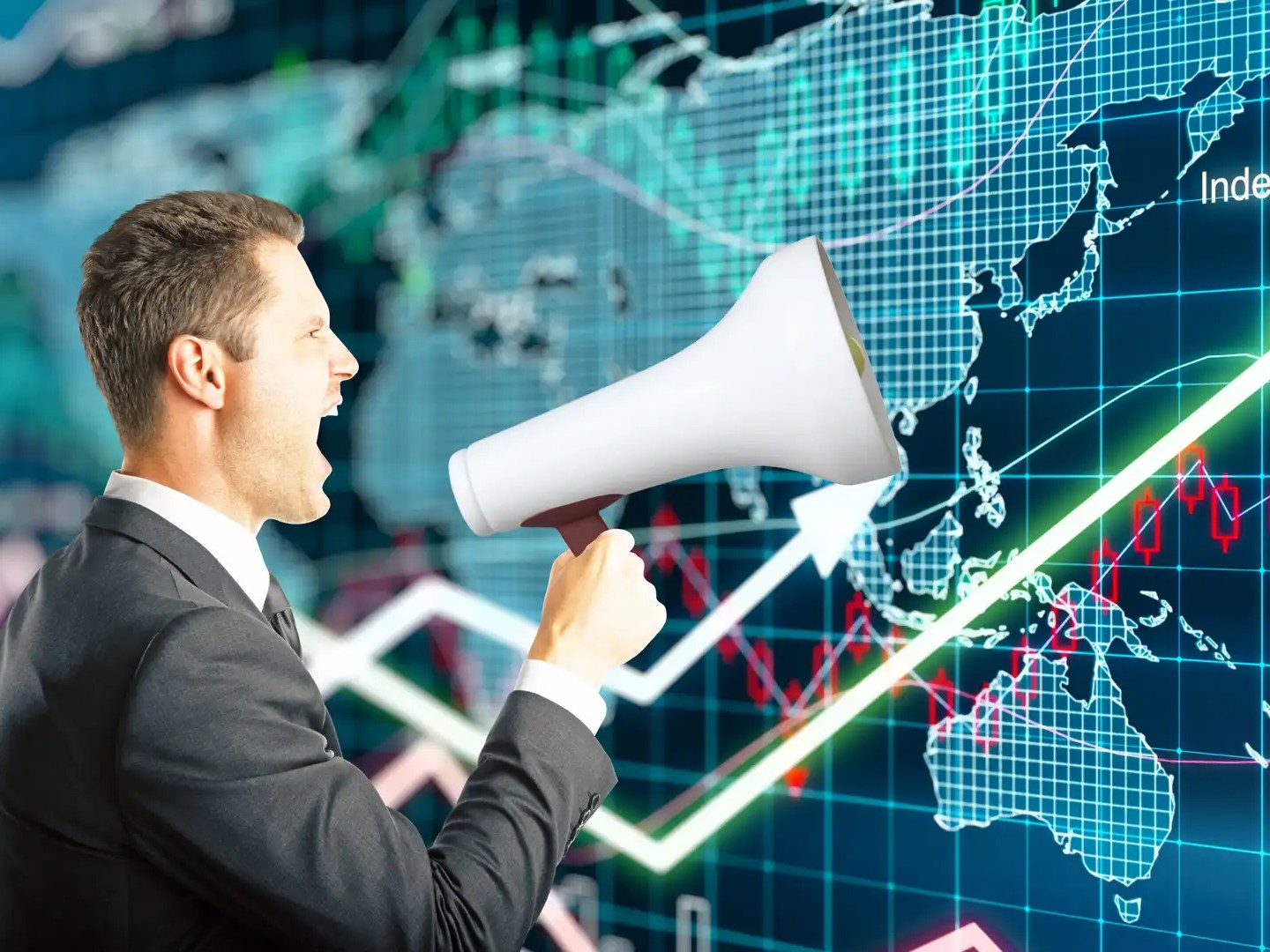 man with speaker - Prop Firms that Allow News Trading