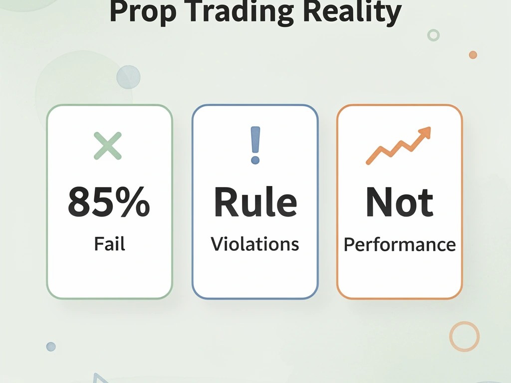Statistics showing prop trading failure rates