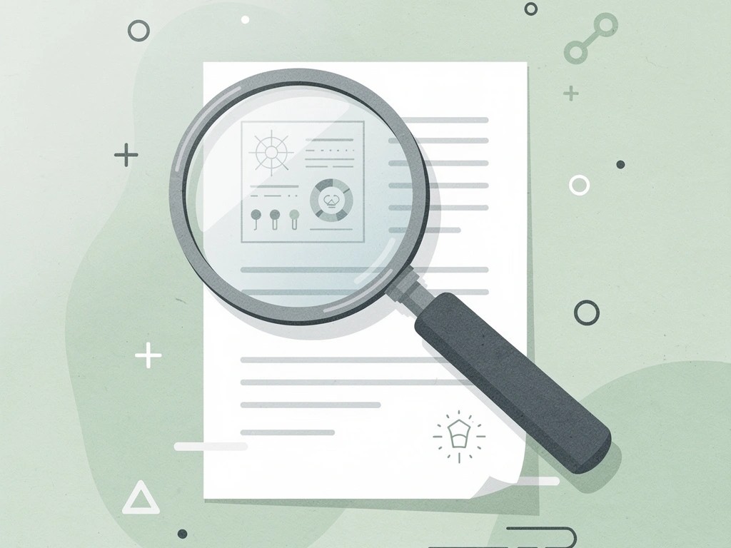 Magnifying glass examining trading patterns representing self-assessment and diagnostic analysis