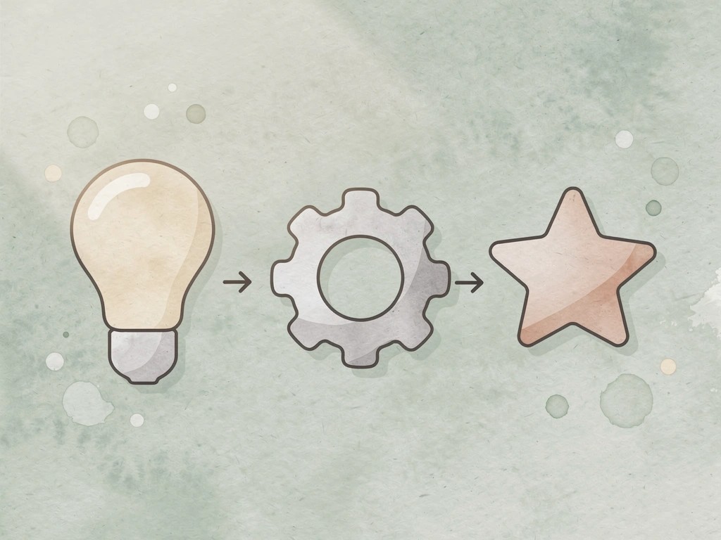 Three connected icons showing brain analysis, examination, and targeting improvements