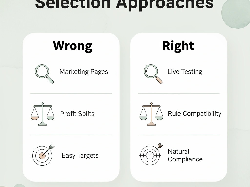 Comparison of wrong vs right approaches to CFD firm selection