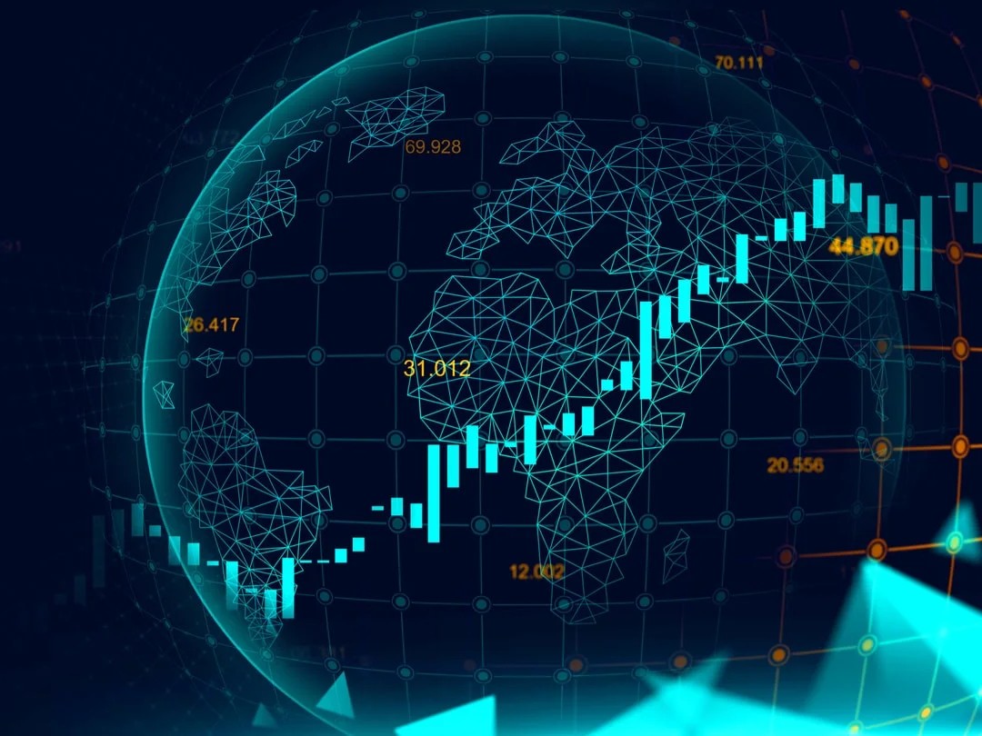 globe with chart - Futures Brokers With Low Intraday Margin